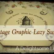 vintage graphic lazy susan