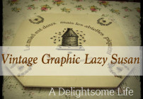 vintage graphic lazy susan