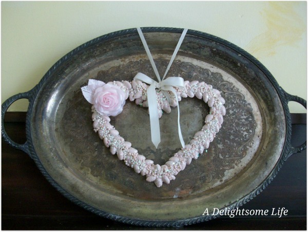 Pink Pistachio Heart Silver Tray3