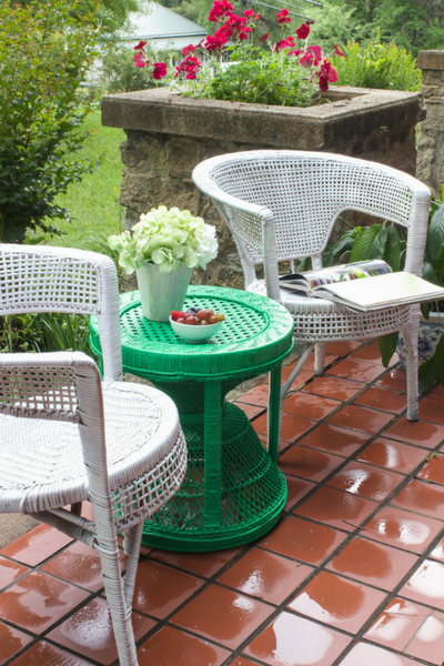 Bright Fresh Green adds Charm to Our Front Porch