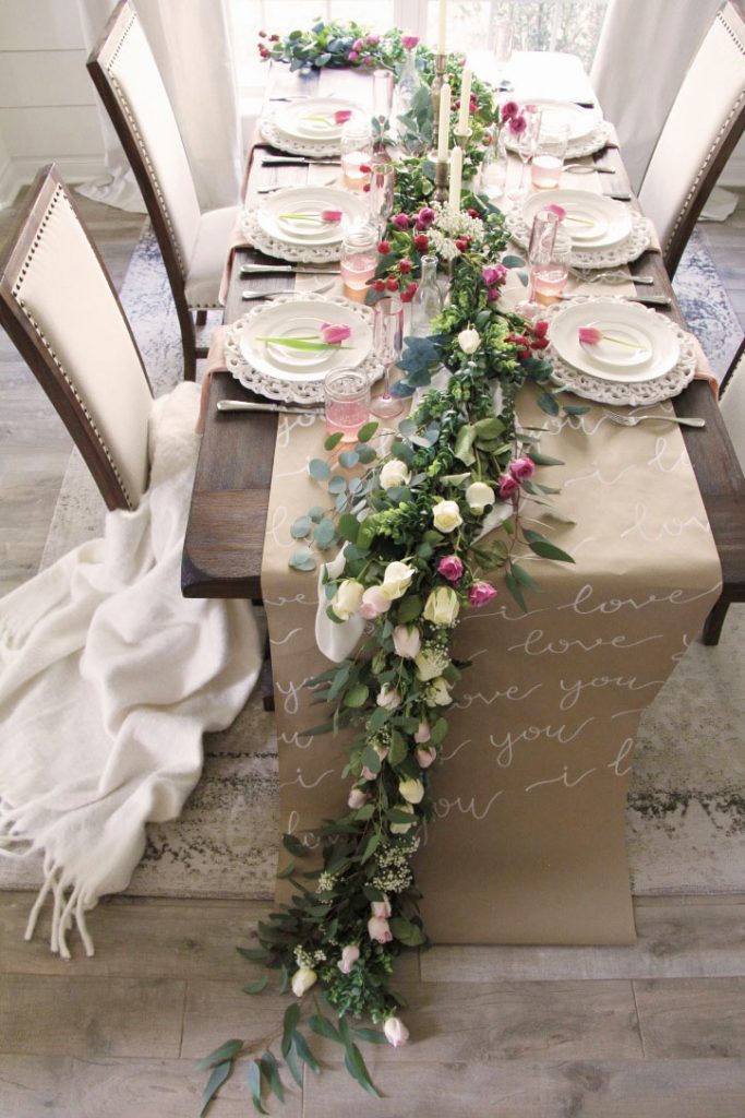 Clare and Grace Designs - shares her Galentines inspired tablescape